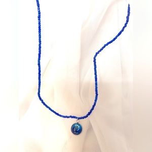 Hand made beaded Virgo long necklace